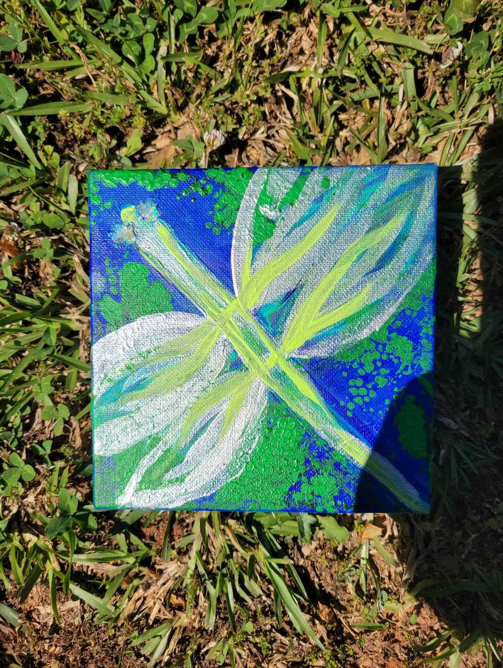 "Dragonfly Daydream" Original Artwork Created By Brea Marie 6in X 6in - Picture 8 of 10